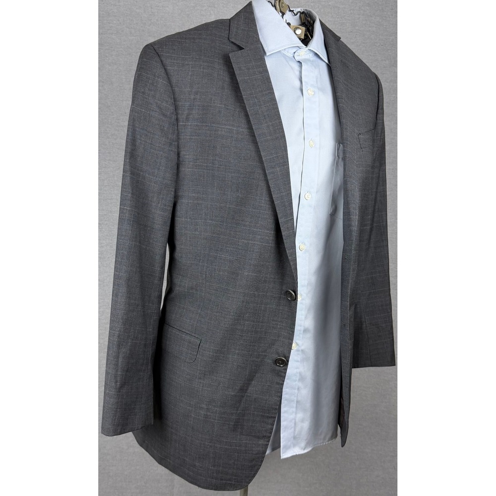 Brooks Brothers Regent Fit Blazer 44R Mens Charcoal Gray Wool Glen Plaid Jacket